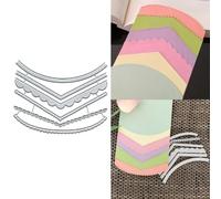 Wavy Border Oval Edge Metal Die Cuts Dies Stencil, Edge Cutting Dies Cut Stencils DIY Scrapbooking Cards Photo Album Craft Decorative Embossing Paper Dies for Album Card Scrapbooking Making