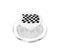 Wavy Checkered Flag Chequered Auto Car Racing Winners Circle PopSockets PopGrip for MagSafe