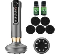 Wavy Chic Cellulite Massager Tool, Anti Cellulite Massage Oil, Electric Cupping Therapy Set with 12 Suction Modess for Arms, Legs, Body & Back, Handheld Machine Masseur Anti-cellulite Silhouette Pro +