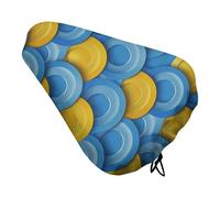 Wavy Circle Pattern Waterproof Bike Seat Cover - UV Protection & Dustproof Bicycle Saddle Protector, Non-Slip Comfortable Bicycle Cushion Cover for Men Women, Fits Mountain/Road Bikes