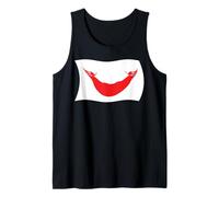 Wavy Flag of Rapa NUI Rapanui Easter Island Smile Tank Top