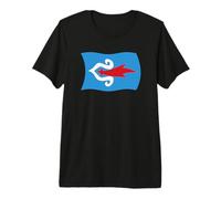 Wavy Flag of the Ainu People Premium T-Shirt