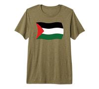 Wavy Flag Palestinian Authority Palestine Gaza Middle East Premium T-Shirt
