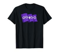 Wavy Haudenosaunee Flag Design Purple White Cultural Unity T-Shirt
