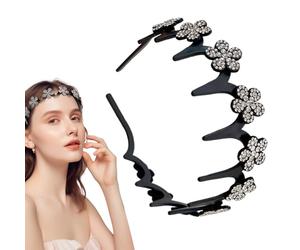 Wavy Headband - Women's Headband with Flower, Shiny Hair Accessory | , Journal for Formal, Gym and Home