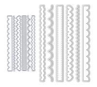 Wavy Lace Die Cuts for Card Making, Strip Metal Cutting Dies for Paper Scrapbooking, DIY Stencils for Album Party Wedding Festivals Decoration, KDQ1420
