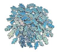 Wavy Leaf-Shaped Ceramic Mosaic Tiles,500g/1.1lb Ceramic Mosaic Pieces for Home Decoration or DIY Crafts,Mosaic Puzzle or Mosaic Making Supplies. (Iridescent Sky Blue)