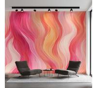Wavy Lines Wallpaper for Living Room, Modern Abstract Wall Mural for Bedroom 150x105 cm, Non-Woven Photo Wallpaper, Home Decor D&O99
