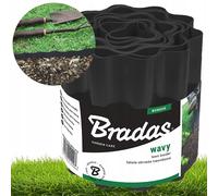 Wavy Plastic Garden Lawn Edging, BLACK, Flexible Landscape Border for Flower Beds and Pathways (H=10CM, L=9M)