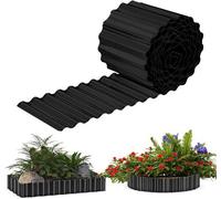 Wavy Plastic Garden Lawn Edging, H-20Cm, L-9M, Black