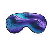 Wavy Purple Sleep Mask Eye Mask for Sleeping Breathable Blackout Sleeping Masks with Adjustable Strap Soft Eye Cover Comfortable Blindfold Eyeshade for Night Sleeping Travel Nap