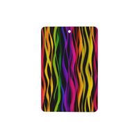 Wavy Rainbow Stripes Red Blue Pink Car Air Freshener | 4 Pcs Hanging Scented Cards Fragrance Scented Cards For Car