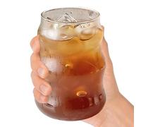 Wavy Ribbed Glass, Cute Drinking Tool, 530 ml, Durable Design, Ice Drink Container, Modern Kitchen Barware, Suitable for Juice, Beer, Soda, Tea, Cocktail, Cafe, Office, Home