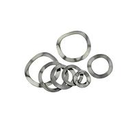 Wavy Spring Crinkle Washers, 10/50pcs 304 Stainless Steel Three Wave Spring Washer M3-M41 for Bearing Shafts(M4 x 8 x 0.3(50pcs))