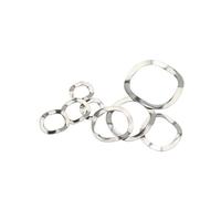 Wavy Spring Crinkle Washers, 304 Stainless Steel Bearing Shaft Three Wave Crest Spring Washer Gasket M3-M25 Assorted Pack(25pcs M22x29x0.3mm)