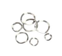 Wavy Spring Crinkle Washers, 304 Stainless Steel Wave Spring Washers Assortment Set Silver Multiple Sizes 50 pcs(M4x8x0.3mm)