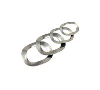 Wavy Spring Crinkle Washers, Three Wave Spring Washer 304 Stainless Steel Multiple Sizes 50 Pcs For Bearing Shafts(M5x10x0.3)
