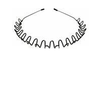 Wavy Spring Headband 1/20pcs Unisex Black Elastic Non Slip Simple Metal Headbands For Men Women Wavy Hairband Spring Hair Hoop Accessories(3pcs)