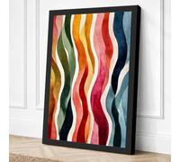 Wavy Stripe Study Canvas Wall Art Print 30x20 Inch