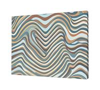 Wavy Style Lines Wall Art Posters Modern Prints Painting Framed Pictures Artwork Decoration For Living Room Kitchen Bathroom Office Ready To Hang 12x16in