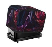 Wavy Texture Toaster Cover 2 Slice, Waterproof Bread Machine Covers with Pockets Universal Size Kitchen Small Appliance Cover with Handle, Dust and Fingerprint Protection