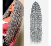 Wavy Twist Hair 32 Inch 8pcs Kinky Wave Crochet Hair Water Twists Braiding Hair Long Kinky Twist Hair Crochet Braids Synthetic Hair Extension 60A#
