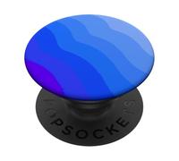 Wavy Waves Blue Gradient Modern Summer PopSockets Adhesive PopGrip