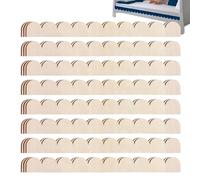 Wavy Wooden Moulding - 24 Pieces Unfinished Edge DIY Moulding Decorative Wooden Strip | Craft Material for Home Transformations, Wall Art, Cabinet Embellishments, Shelf Installations, Door Accents