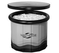 WAVYEASE® Upgraded Portable Cold Plunge Tub for Athletes & Adults | 377L Foldable Ice Bath with Insulative Cover | Instant Setup for Indoor & Outdoor Recovery (Grey)