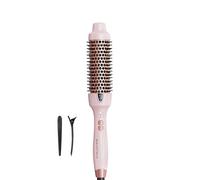 Wavytalk Thermal Brush 38mm Ionic Blowout Express Heated Hot Brush | Thermal Hot Brush for Hair Styling, Heated Curling Iron Create Natural Curls, Dual Voltage and UK Plug, Pink