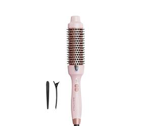 Wavytalk Thermal Brush 38mm Ionic Blowout Express Heated Hot Brush | Thermal Hot Brush for Hair Styling, Heated Curling Iron Create Natural Curls, Dual Voltage and UK Plug, Pink
