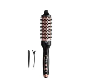Wavytalk Thermal Brush, Blowout Boost Ionic Heated Hot Round Brush, to Make Hair Smoother & Shinier, Easy to Use & Less Damage, 38mm Barrel, 5 Temperature Settings, Dual Voltage, UK Plug, Rose Gold