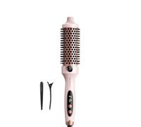Wavytalk Thermal Brush, Blowout Boost Ionic Round Heated Hot Brush, to Make Hair Smoother & Shinier, Easy to Use, Not for Blow Drying, 38mm Barrel, 5 Temperature Settings, Dual Voltage, UK Plug, Pink