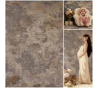 WaW Photo Background Fabric 2 x 3 m Grey Brown Shabby Mottled Concrete Photo Studio Background Photography Rustic Vintage Portrait Photo Shooting