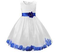 WAWALI Flower Girls Tulle Wedding Pageant Party Petal Princess Dress 5 Royal Blue