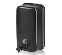 WAWBABY Commercial Soap Dispenser Black 304 Stainless Steel Bathroom Soap Dispenser Wall Mount Leakproof Metal Soap Pump for Kitchen Hand Dish Sink 800ml/27oz