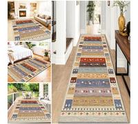 WAWFONG Carpet Runners for Hallways 60 x 400 cm Kitchen Rugs Long Hall Runner Rug Washable Non Slip Absorbent Polyester Narrow Rugs for Entryway Hallways Kitchen Laundry Room