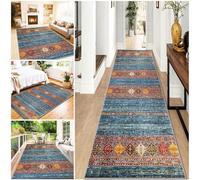 WAWFONG Carpet Runners for Hallways 60 x 400 cm Kitchen Rugs Long Hall Runner Rug Washable Non Slip Absorbent Polyester Narrow Rugs for Entryway Hallways Kitchen Laundry Room