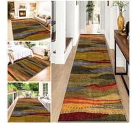 WAWFONG Carpet Runners for Hallways 60 x 400 cm Kitchen Rugs Long Hall Runner Rug Washable Non Slip Absorbent Polyester Narrow Rugs for Entryway Hallways Kitchen Laundry Room