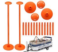 Wawory 2 Pack Adjustable Boat Cover Support Pole (54 Inch), Telescoping Boat Cover Support Pole System Boat Tarps, Versatile Boat Cover Poles for Jon Boat Pontoon Boat(Orange)