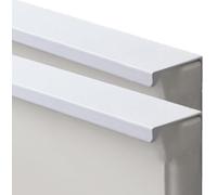 WAWPU Concealed Handles Finger Edge Pull DrawerHandles Furniture Gate Knobs White 2 Pieces(Overall Length 600mm)