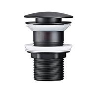 WAWPU Drain Stoppers,Black Pop Up Drain Without Overflow Bathroom Sink Drain Stopper Solid Brass Bathroom Vessel Sink Drain Stopper