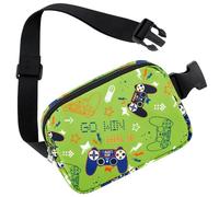 WAWSAM Kids Game Boys Belt Bag - Fanny Pack Crossbody Waist Purse with Adjustable 51-90cm Waistband Multiple Compartments Sports Runner Gift