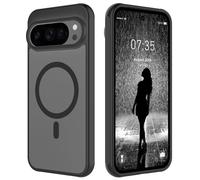 WAWZ for Pixel 10 Pro XL 6.8" Case Compatible with MagSafe Slim Thin Hard PC Translucent Frosted Rugged Drop-Proof Shockproof Protective Case (Black, Pixel 10 Pro XL)