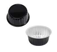 Wax Bean Bowl 30g round Aluminum Foil Black 6pcs Set | Melting Wax Bowls for Hair Removal, Safe Bean Containers, Compact Kit for Women and Girls