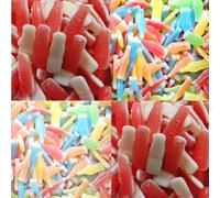 Wax Bottle Liquid Filled Retro Candy & Pink & White Milkshake Bottles Mixed - Fun Nostalgic Sweets for Kids and Adults (250g)