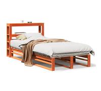 vidaXL Bed Frame Without Mattress Wax Brown 100X200 cm Solid Wood Pine, Brown