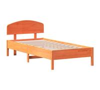 (wax brown, 100 x 200 cm) vidaXL Bed Frame with Headboard Bedstead Bed Base 120x200 cm Solid Wood Pine