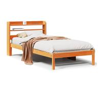 (wax brown, 100 x 200 cm) vidaXL Bed Frame with Headboard Wax Brown 135x190 cm Double Solid Wood Pine