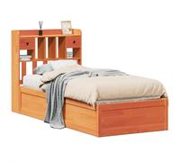 (wax brown, 100 x 200 cm) vidaXL Bed Frame without Mattress Solid Wood Pine